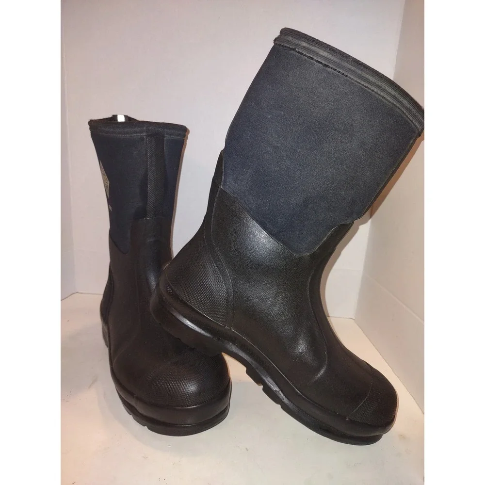 Muck Boot Company Chore Mid Work Boots Black Mens 7 Womens 8 Waterproof Rubber